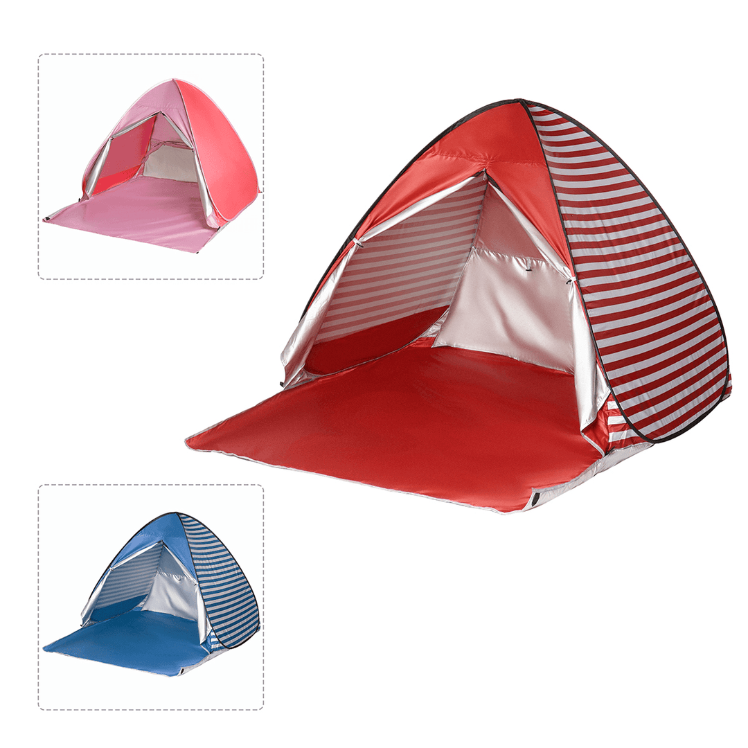 Outdoor Camping Waterproof Beach Tent Uv-Proof Sunshade Tent for 2 Person Portable Automatic Folding Tent Shelter - MRSLM