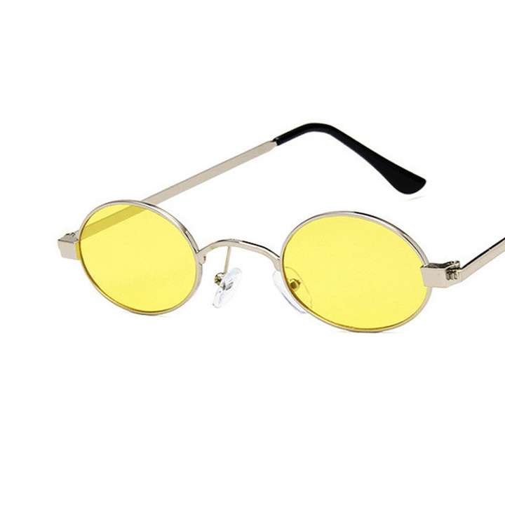 Super Small Frame Summer Color Oval Sunglasses - MRSLM