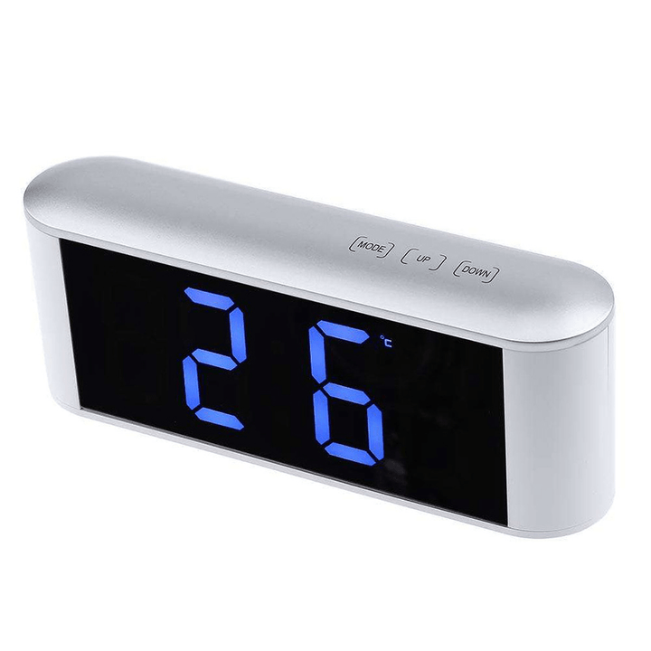 TS-S25 Digital Time Display Touch LED Mirror Clock 3 Modes Brightness Adjustable Temperature C/F Alarm Snooze Night Mode Function Night Led Light Table Desktop Alarm Clock Despertador - MRSLM