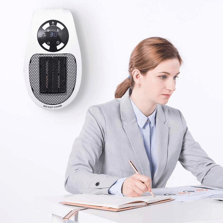 Ipree® SH1 500W Mini Heater Fan Winter Warmer EU Plug Heating Device with Remote Control - MRSLM