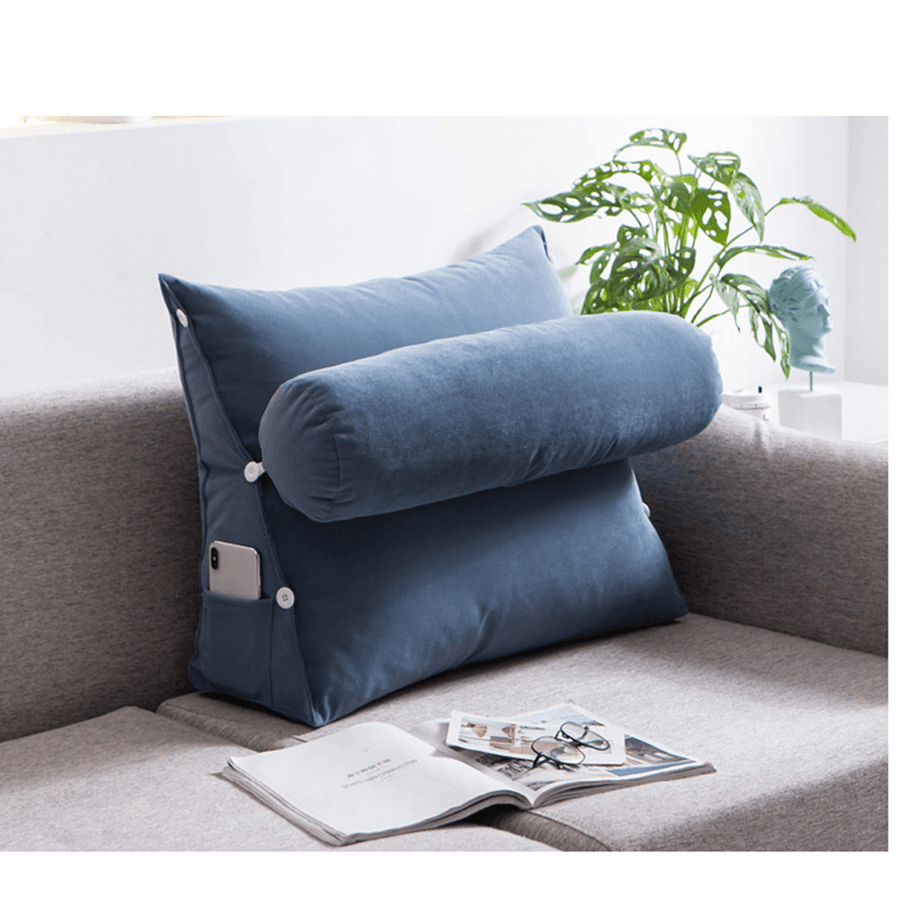 Lumbar Pillow Big Backrest Reading Rest Pillow Lumbar Support Chair Cushion for Sofa Bed Lumbar Pillow - MRSLM