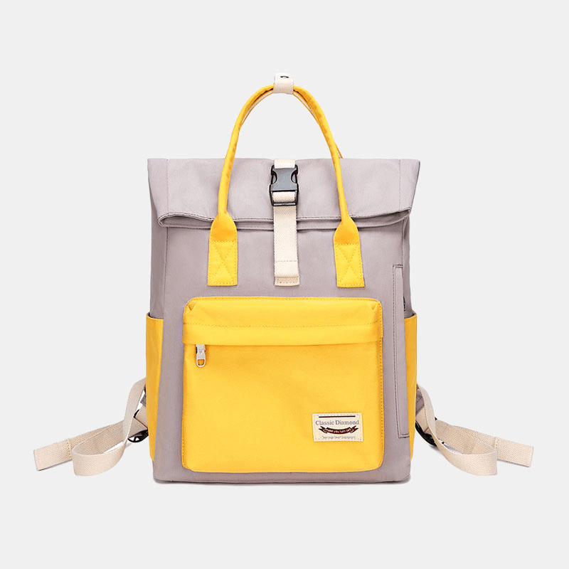 Women Canvas Casual Patchwork Backpack - MRSLM