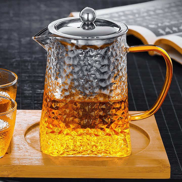 750Ml Clear Glass Teapot Stainless Infuser & Lid Steeping Tea Flower Tea Pot - MRSLM