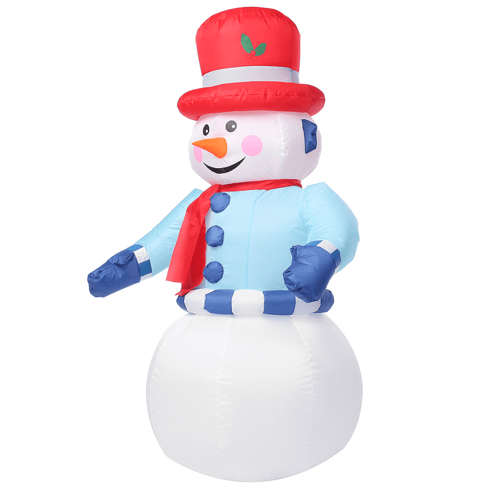 8FT LED Christmas Inflatable Snowman Halloween Outdoors Ornaments Shop Decoration - MRSLM