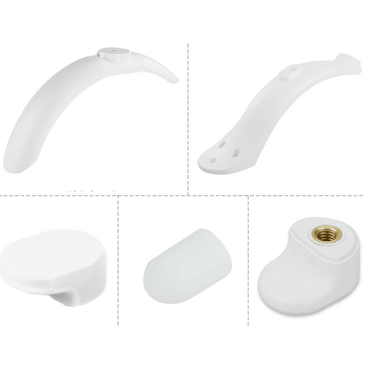 BIKIGHT Fender Sets for M365/Pro Electric Scooter Front Rear Scooters Fender Fastener Foot Support Silicone Cap - MRSLM