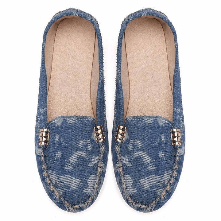 Women Stricing Non Slip Soft Sole Casual Slip on Loafers - MRSLM