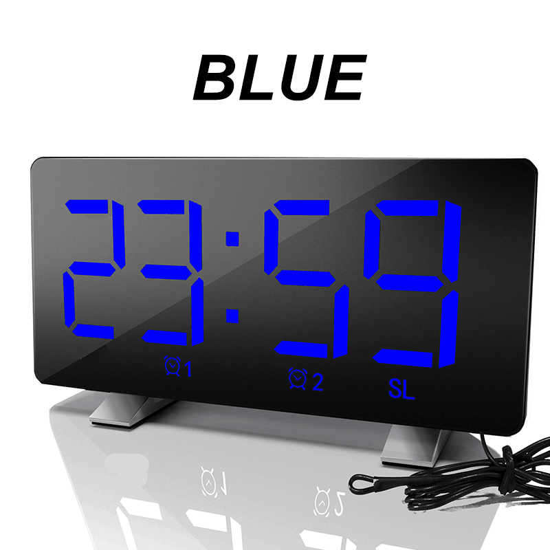 Digital FM Radio Dimmer LED Dual Alarms USB Charging Port Alarm Clock - MRSLM