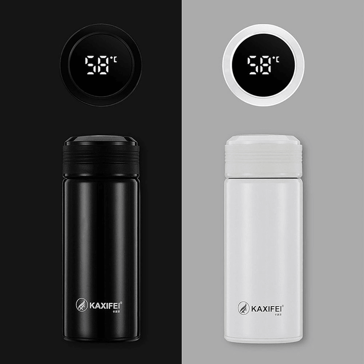 K916 300ML Smart Stainless Steel Insulation Vacuum Bottle LED Touch Screen Temperature Display Vacuum Cup IPX7 Waterproof Thermal Bottle - MRSLM