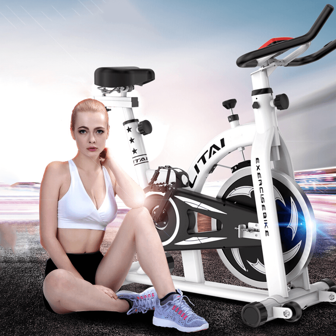 Ultra-Quiet LCD Display Home Exercise Bike Indoor Sports Fitness Equipment Cycling Bikes 8KG Steel Flywheel Bicycle - MRSLM