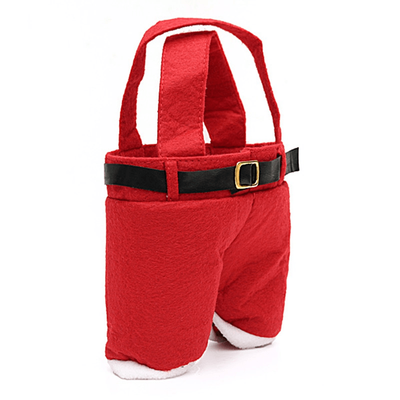 5/10 Christmas Santa Pants Candy Gift Bag Sweet Sack Holder Stocking Filler - MRSLM