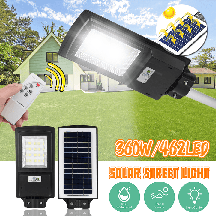 23*47.5CM 360W 462 LED Solar Street Light with Remote Controller - MRSLM