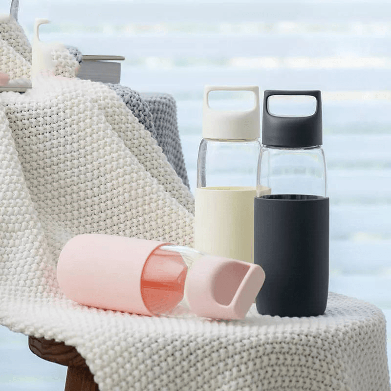 Fun Home 500Ml Glass Water Bottle Portable -20℃-150℃ Temperature Tea Cup Drinking Mug with Silicone Case From - MRSLM