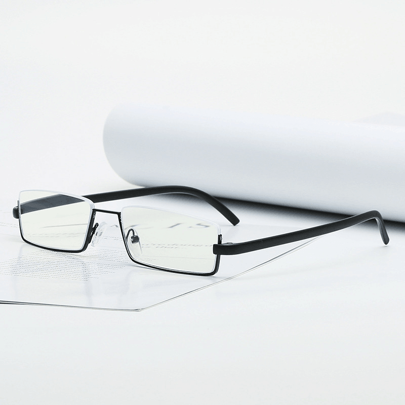 Ultra-Light Half-Frame Metal Anti-Fatigue Aging Glasses Fashionable and Comfortable - MRSLM