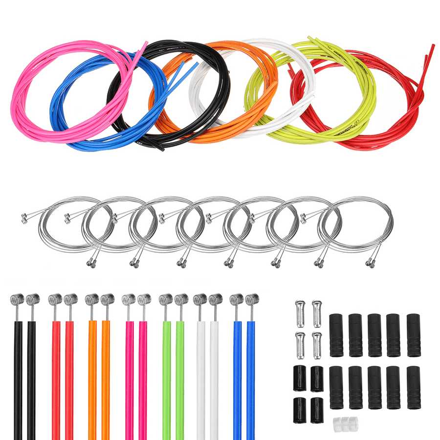 Front & Rear Brake Gear Cable Kit Inner Outer MTB Mountain Bike Bicycle - MRSLM