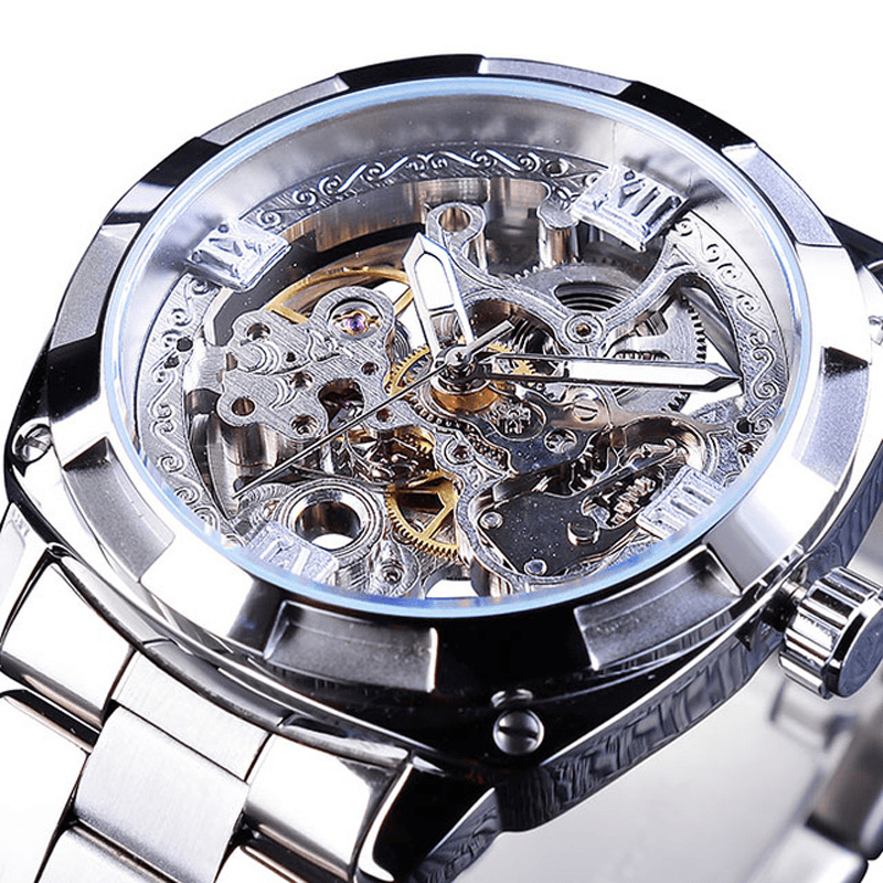 Forsining GMT1091 Light Luxury 3ATM Waterproof Luminous Display Fashion Men Mechanical Watch - MRSLM