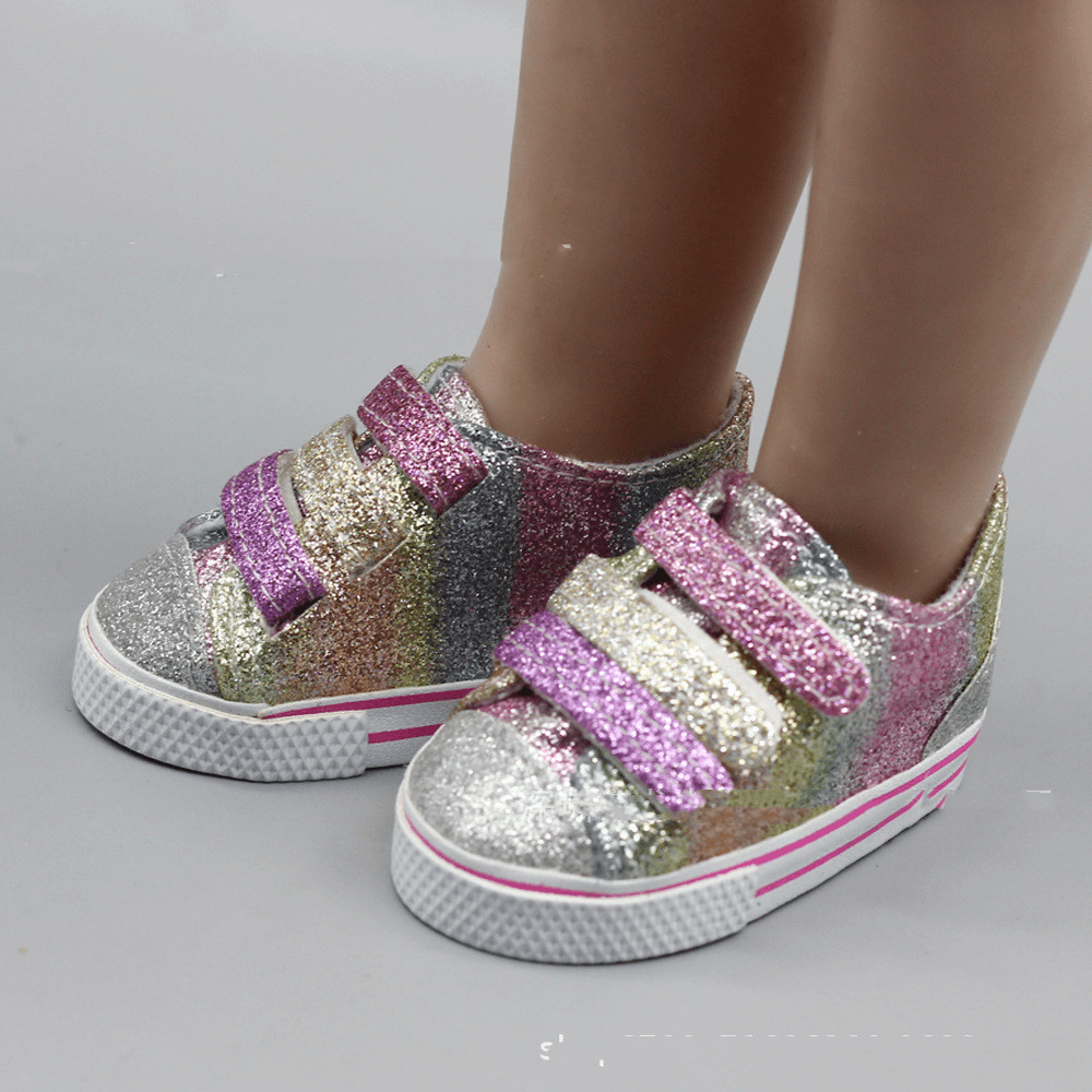 18-Inch Canvas Shoes with Dolls for Girls - MRSLM