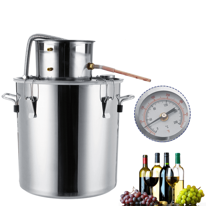 3GAL/5GAL/8GAL Water Distiller Alcohol Distiller Stainless Boiler Liquid Making Equipment Kit - MRSLM