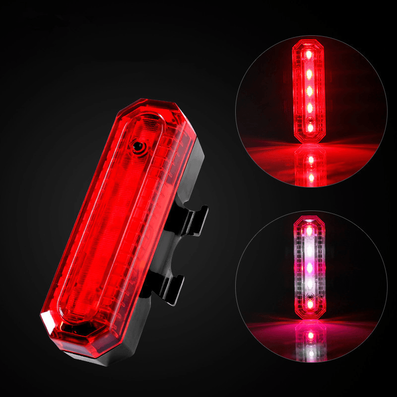 XANES TL17 Bike Bicycle USB Warning Tail Light Waterproof Cycling Scooter Motorcycle E-Bike Tailligh - MRSLM