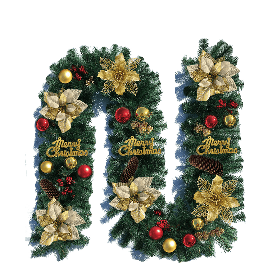 Christmas Garland 270Cm Length with LED Light Chain Christmas Decoration - MRSLM