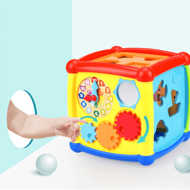 Baby Six-Sided Box Power Box Early Learning Cognitive Building Block Toys - MRSLM