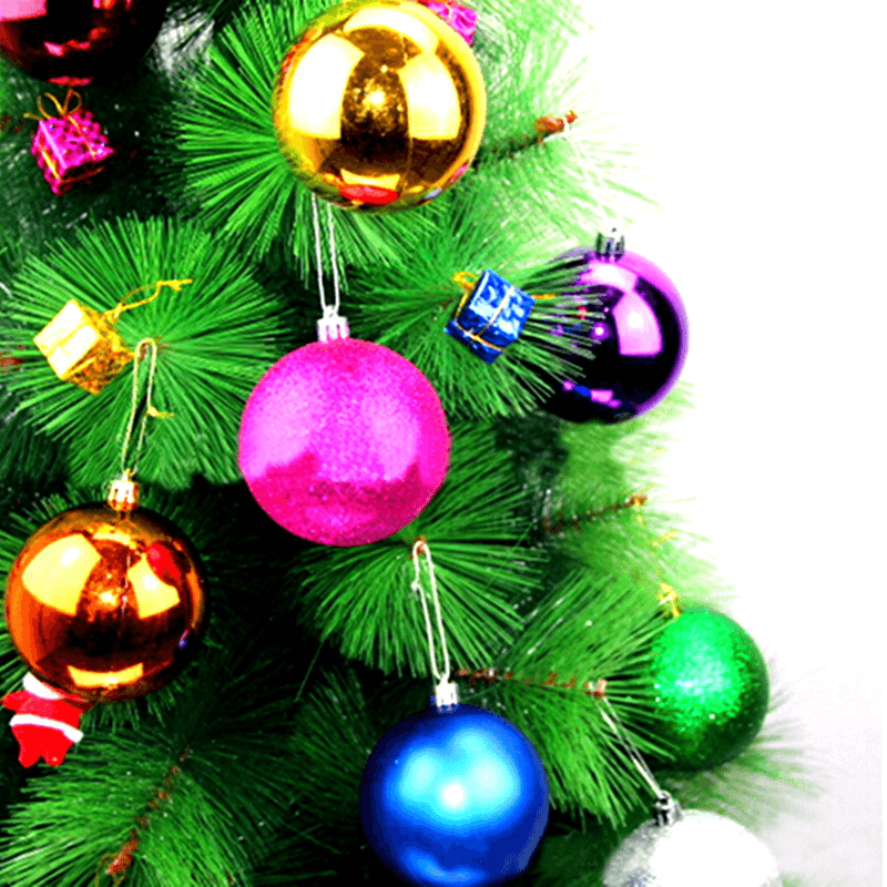 12Pcs 10Cm Christmas Xmas Tree Hanging Ball Daubles Christmas Tree Decoration - MRSLM