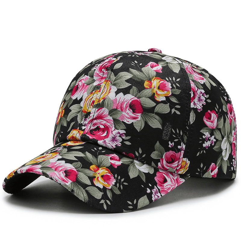 All-Match Cotton Sunshade Small Floral Baseball Cap - MRSLM