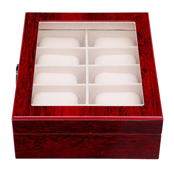 10/20 Grids Wooden Watches Display Case Jewelry Box Collection Storage Holder Box - MRSLM