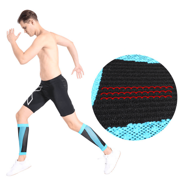 Mens Football Basketball Breathable Calf Compression Sleeve - MRSLM