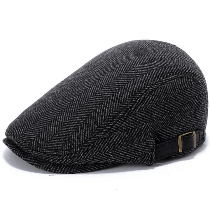 Outdoor Autumn and Winter Woolen Hat Men'S Beret - MRSLM