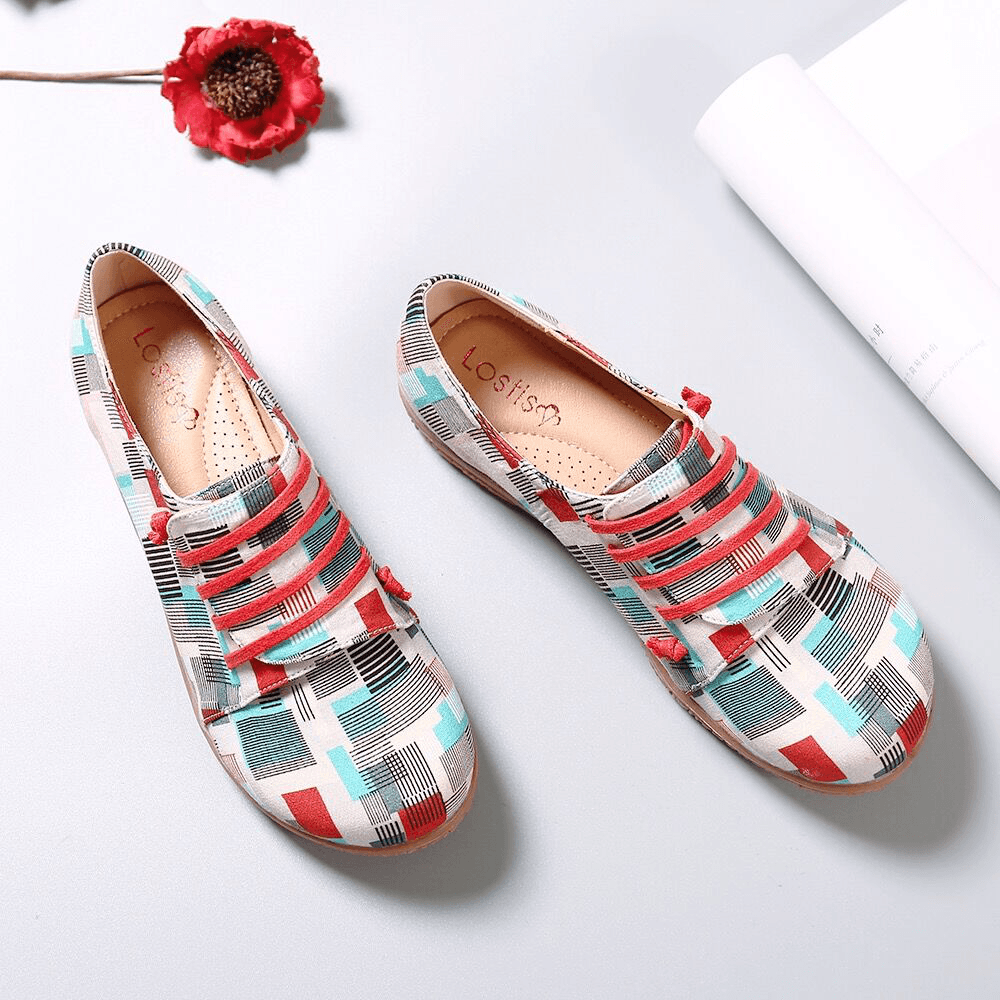 Women Irregular Pattern Exclusively Sold Lazy Slip on Flats - MRSLM