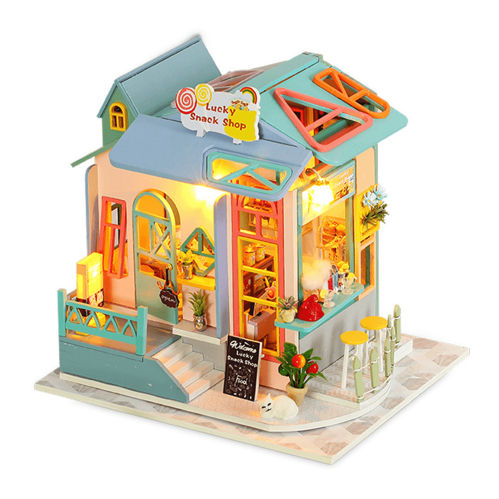 Iie Create K-061/K-062 Hand-Assembled Doll House Model Toys for Girlfriends and Children Decoration with Furniture and Dust Cover Indoor Toys - MRSLM