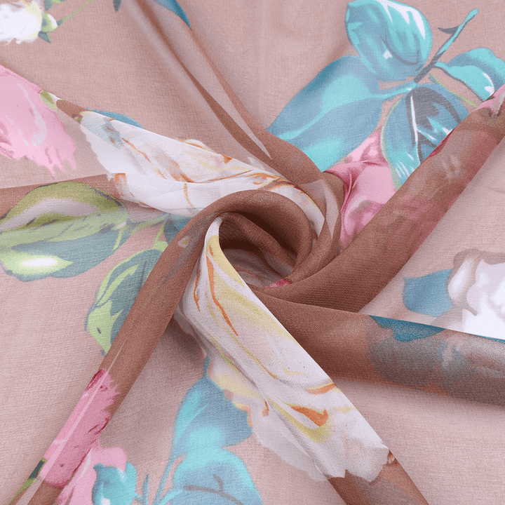 Summer Lotus Pond Moonlight Thin Silk Scarf - MRSLM