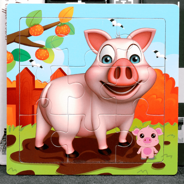 Children'S Toy Educational Zodiac Wooden Puzzle - MRSLM