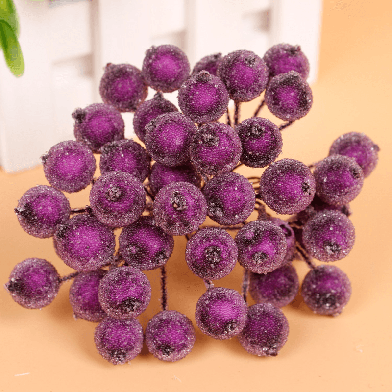 20Pcs Artificial Simulation Foam Berry Pomegranate Fruit Bouquet Garlan Wedding Party Decoration - MRSLM