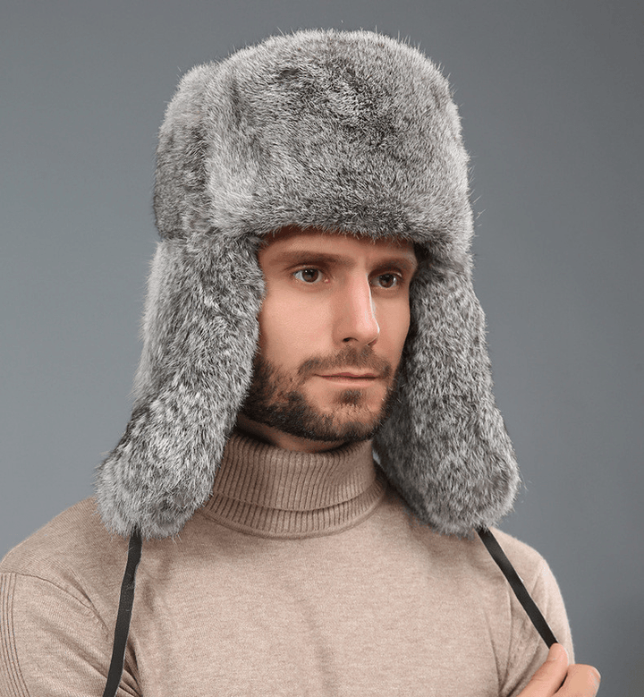 Thicken Northeast Outdoor Warm Ear Protection Middle-Aged and Elderly Cotton Hat - MRSLM