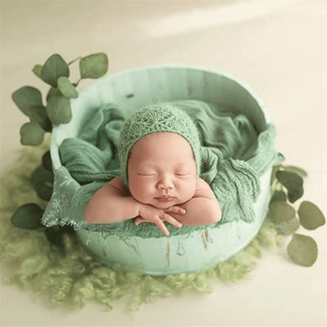 Newborn Wooden Photography Props round Basket Posing Studio Baby Photography Prop Posting Accesoriess - MRSLM