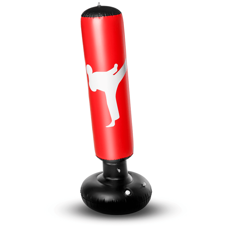 160CM Inflatable Boxing Target Post Tumbler Punching Bag PVC Thickened Bottom Vertical Boxing Equipment Fitness Relief Tools - MRSLM