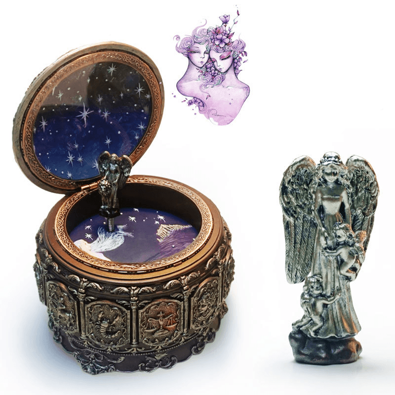 Twelve Constellation Resin Music Box Music Box Crafts Creative Birthday Gift - MRSLM