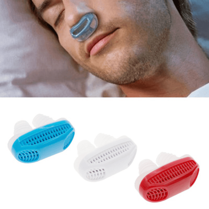 Anti Snore Device Ventilation Breathing Nose Silicone Clip Nose Breathing Apparatus Portable Travel Sleeping Snoring Stop Device - MRSLM