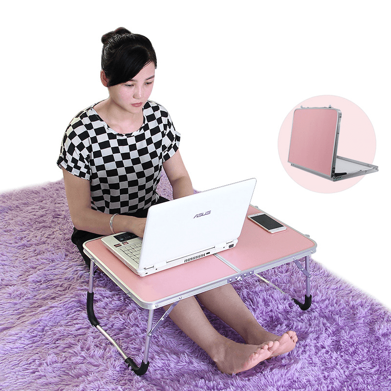 Double Folding Laptop Desk Computer Table Portable Foldable Outdoor Picnic Table Desk PC Laptop Table Writing Workstation Home Office Furniture - MRSLM