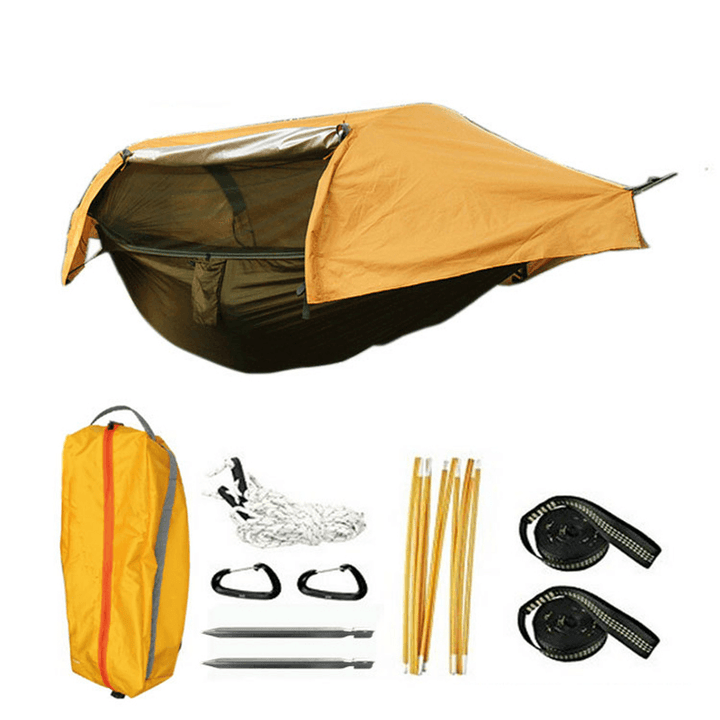 Multi-Functional Waterproof Windproof Tent with Insect Net Ultralight Hammock Aerial Tent Portable Outdoor Camping 270X140Cm - MRSLM