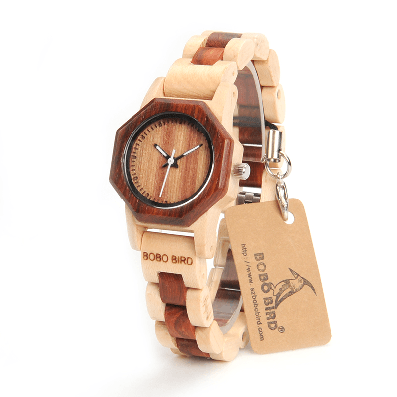 BOBO BIRD M25 Lightweight Fashionable Wooden Wrist Watch Small Dial Quartz Watch - MRSLM