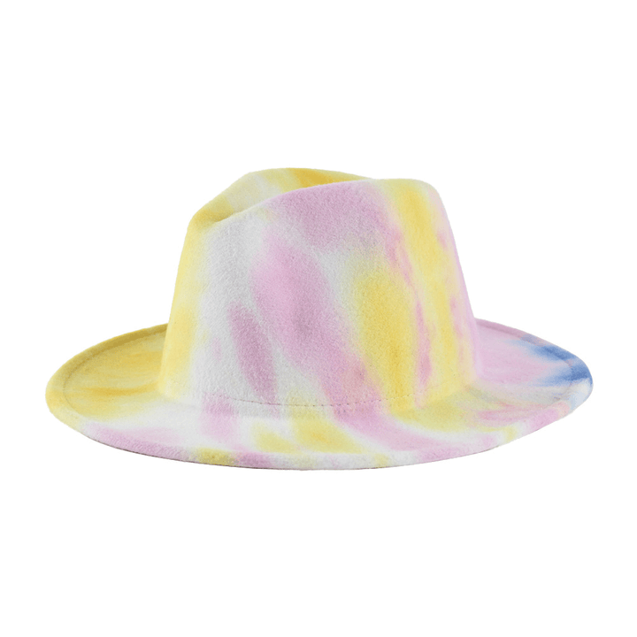 British Style Men and Women Double-Sided Tie-Dye Gradient Fashion Jazz Hat - MRSLM