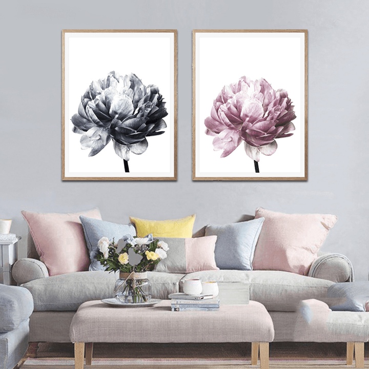 20X30/30X40Cm Flower Modern Wall Art Canvas Paintings Picture Home Decor Mural Poster with Frame - MRSLM