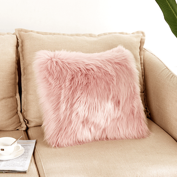 40*40Cm Fluffy Plush Soft Sofa Chair Pillow Case Cushion Cover - MRSLM