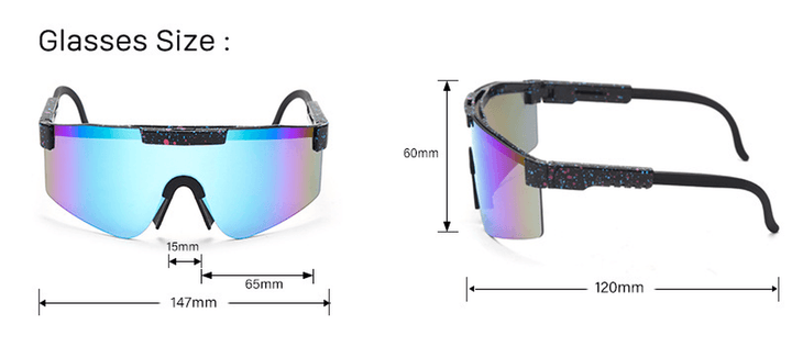 Colorful Full Electroplating Real Film Sports Sunglasses - MRSLM