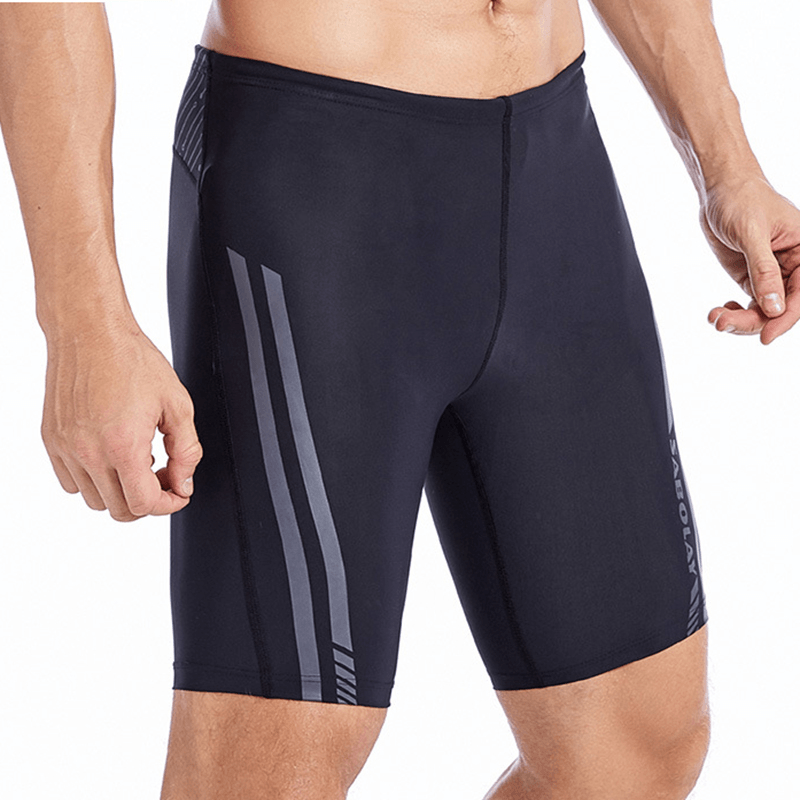 SOBOLAY S-5142 Outdoor Sports Beach Quick-Drying Sun Proof Men Fifth-Pants Swimming Trunks - MRSLM