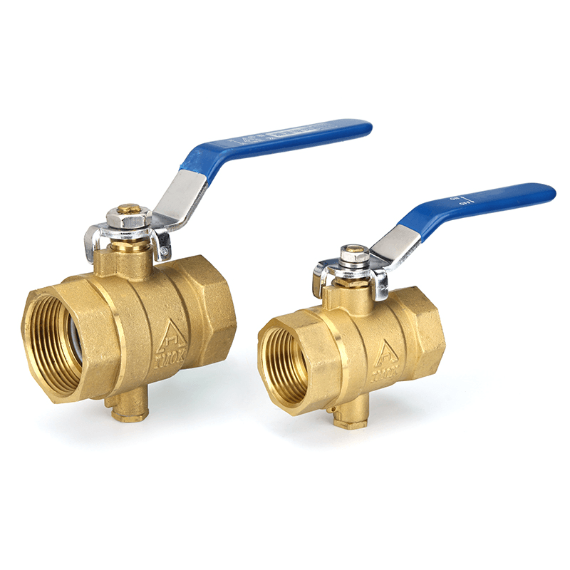 TMOK 1" 1-1/4" Manual Internal Threaded Brass Temperature Gauge Ball Valves for Thermometer - MRSLM