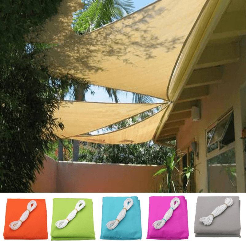 3X3X3M Triangle Tent Sunshade Sail Waterproof 90% UV Sun Canopy Camping Patio Garden Awning Tent Sunshade - MRSLM