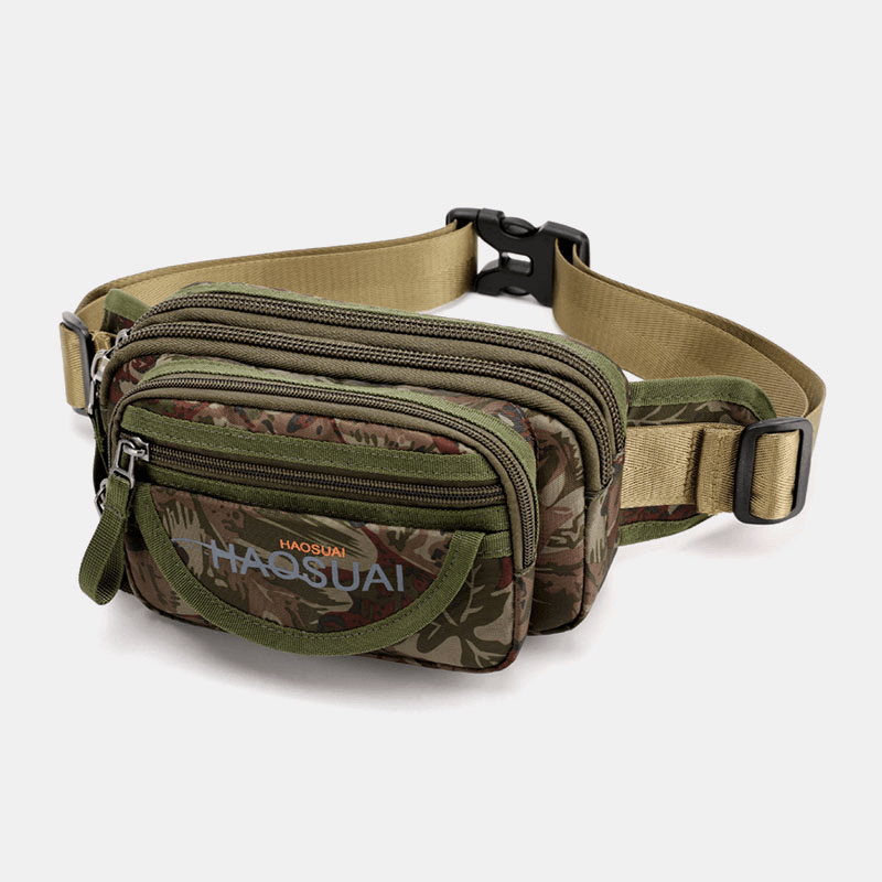 Men Waterproof Multi-Pocket Camouflage Outdoor Chest Bag Belt Bag Sling Bag - MRSLM